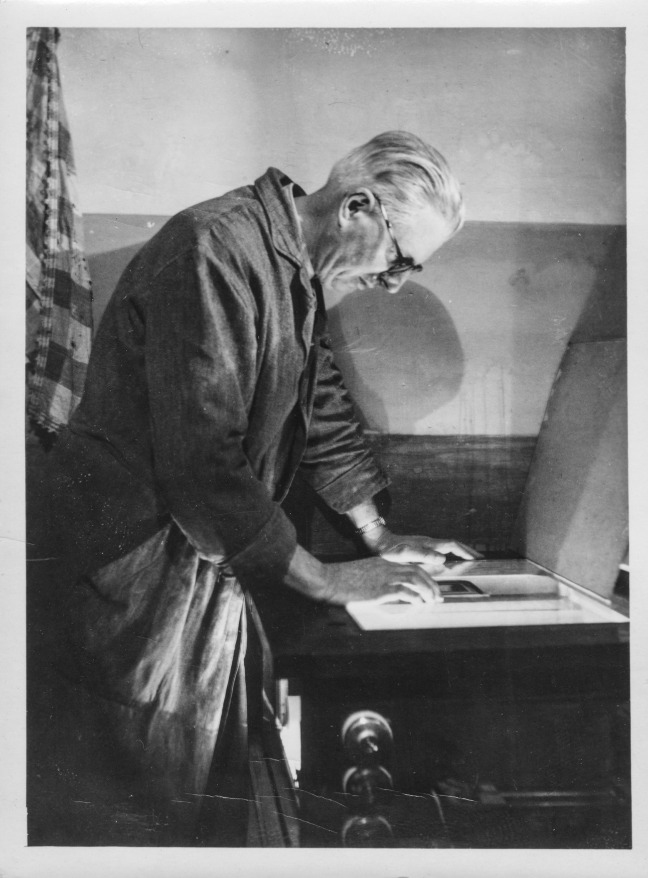 Félix Peaucou dans son labo chez Herbert